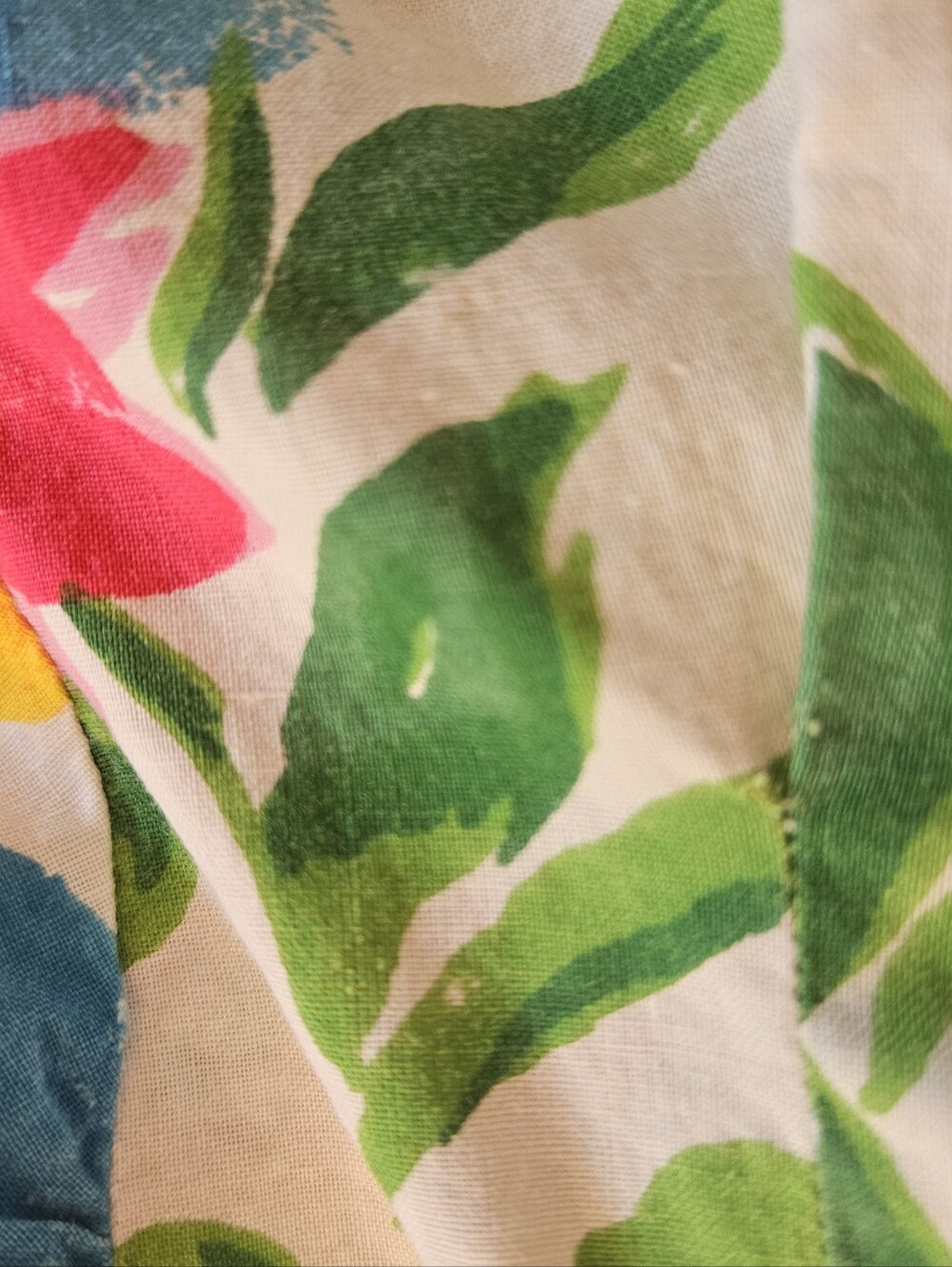 Bright Floral Button-Front Dress in Pink, Yellow & Blue - Picture 4 of 5